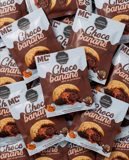 Galleta a base de harina de almendra sabor chocobanano